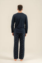 Arnetta Erkek Just Breathe Lacivert Uzun Kol Pijama Takım AR3853-S-V1