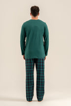 Arnetta Holiday Party Erkek Baba Oğul Bordo Uzun Kol Pijama Takım AR3822-A-V1