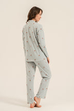 Arnetta Kadın Cute Puppy Yeşil Gömlek Pijama Takımı AR3735-S-V1
