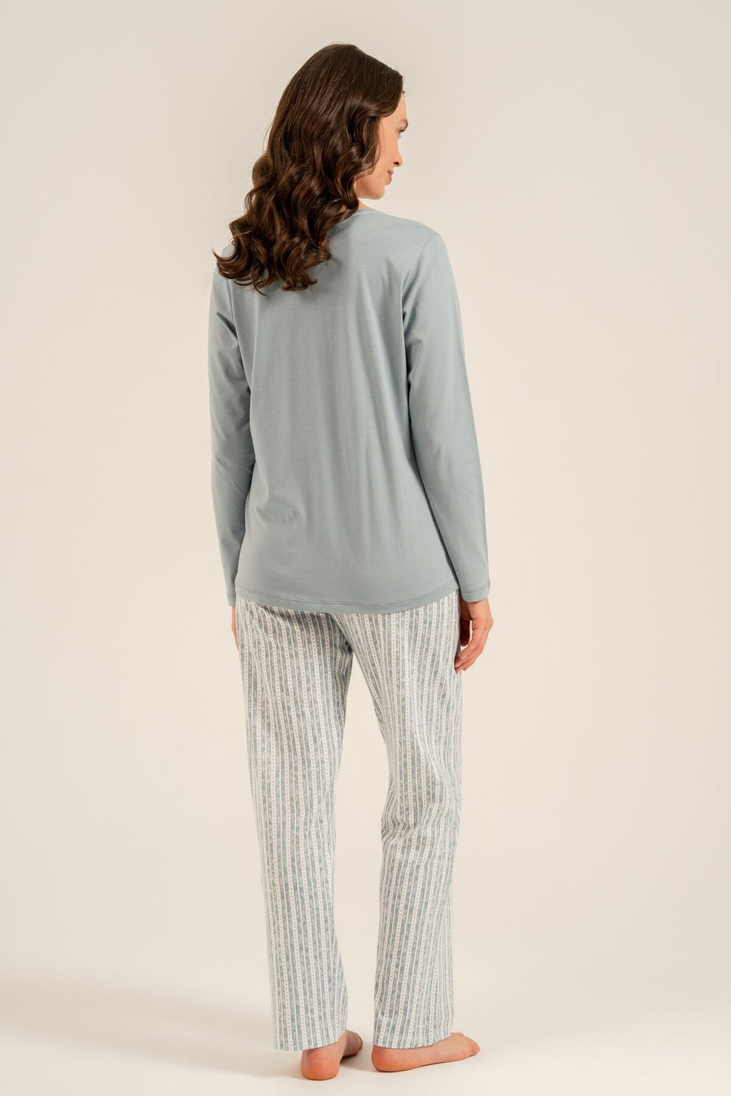 Arnetta Kadın Dream Create Love Yeşil Uzun Kol Pijama Takım AR3778-S-V1