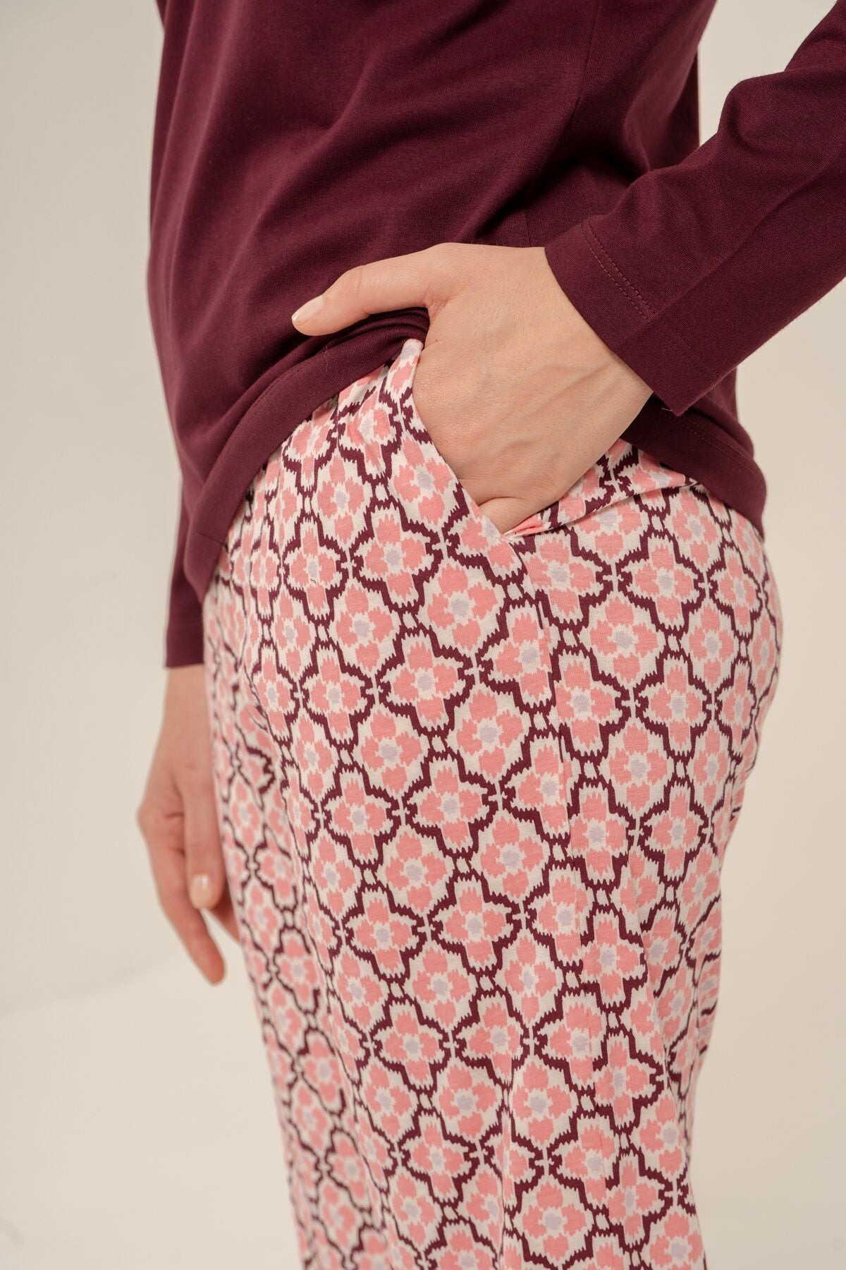 Arnetta Kadın Enjoy The Little Things Mor Uzun Kol Pijama Takım AR3759-S-V1