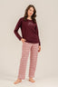 Arnetta Kadın Enjoy The Little Things Mor Uzun Kol Pijama Takım AR3759-S-V1
