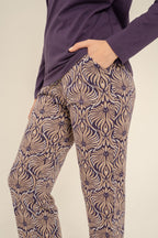 Arnetta Kadın Everyday Is A Fresh Start Mor Uzun Kol Pijama Takım AR3769-S-V1