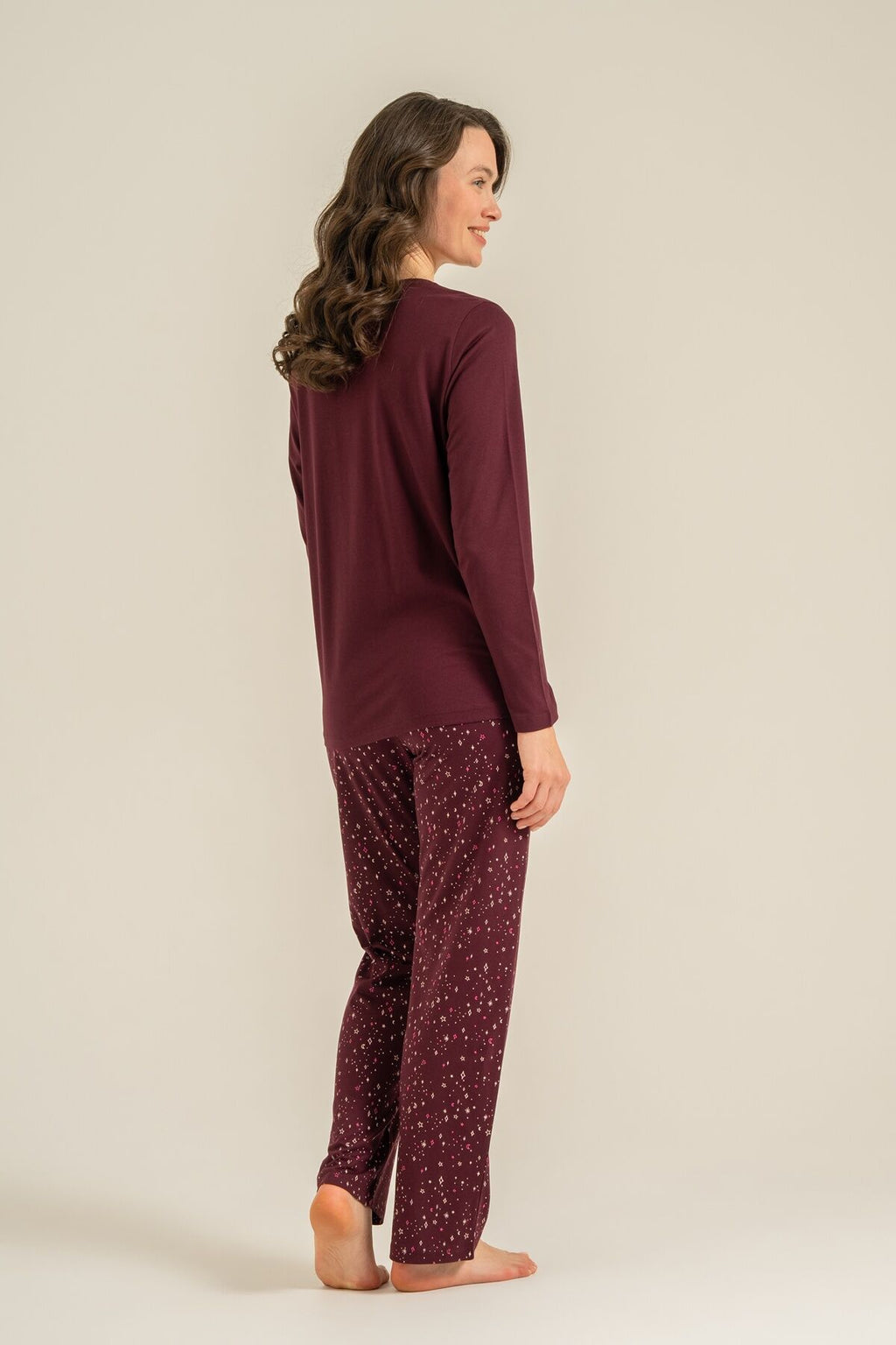 Arnetta Kadın Just Close Your Eyes Mor Uzun Kol Pijama Takım AR3774-S-V1