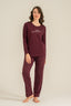 Arnetta Kadın Just Close Your Eyes Mor Uzun Kol Pijama Takım AR3774-S-V1