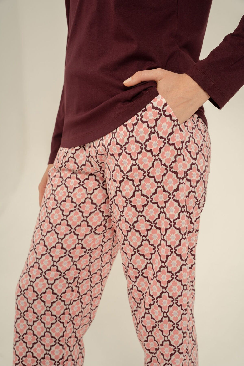 Arnetta Kadın Live Love Sparkle Mor Uzun Kol Pijama Takım AR3760-S-V1