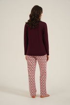 Arnetta Kadın Live Love Sparkle Mor Uzun Kol Pijama Takım AR3760-S-V1
