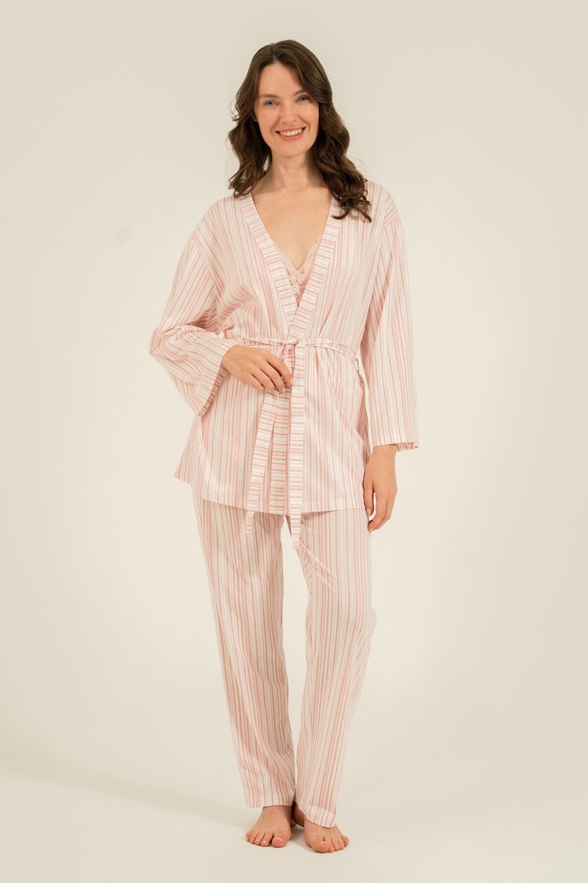 Arnetta Kadın Pembe Braletli Pijama Takımı AR3756-S-V1