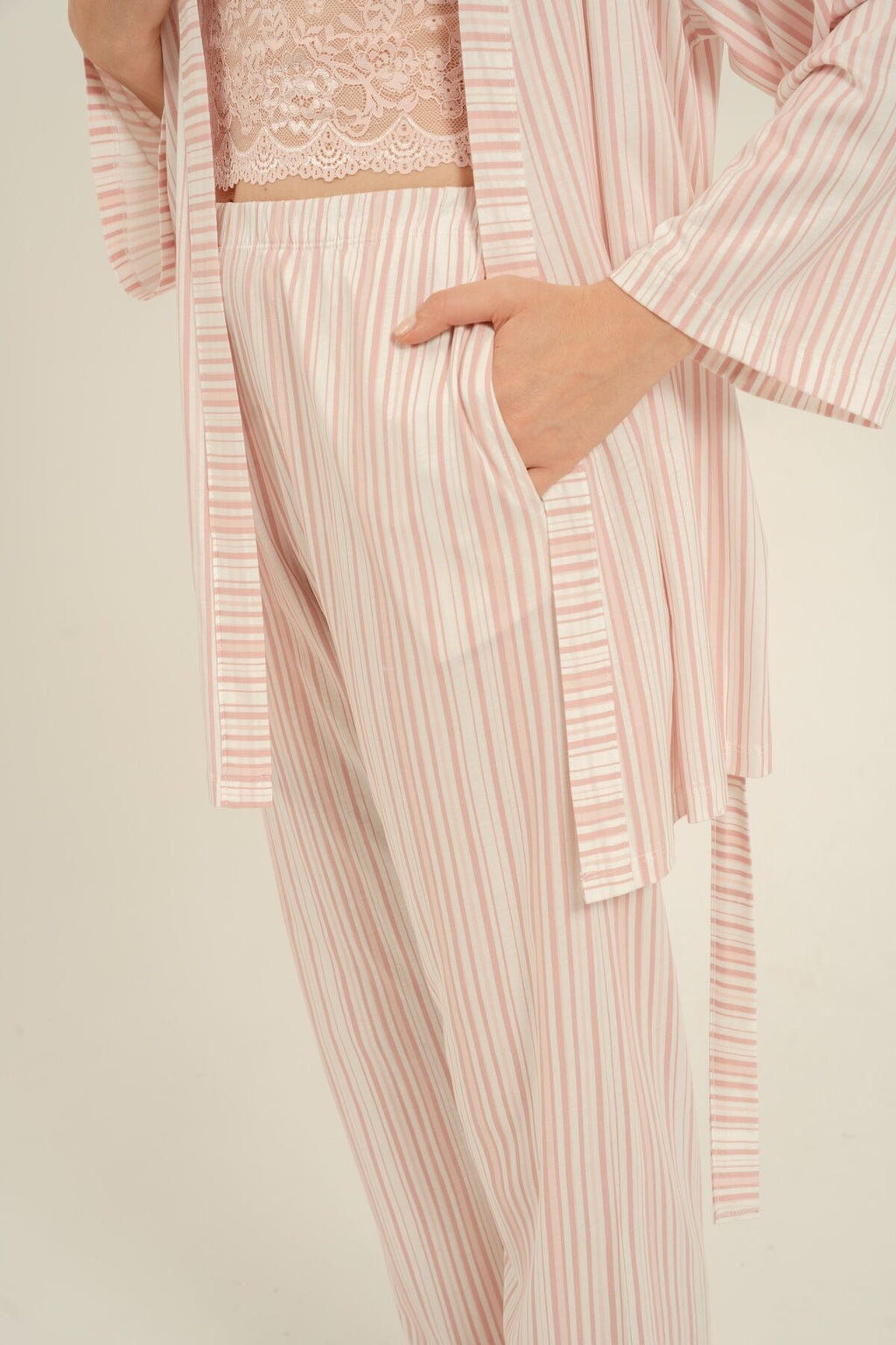 Arnetta Kadın Pembe Braletli Pijama Takımı AR3756-S-V1