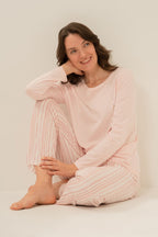 Arnetta Kadın Pembe Uzun Kol Pijama Takım AR3753-S-V1