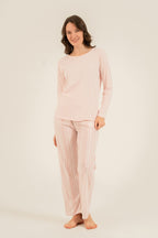 Arnetta Kadın Pembe Uzun Kol Pijama Takım AR3753-S-V1