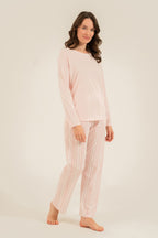 Arnetta Kadın Pembe Uzun Kol Pijama Takım AR3753-S-V1