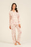 Arnetta Kadın Roses Krem Gömlek Pijama Takımı AR3745-S-V1