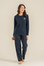 Arnetta Kadın Shine Bright Little Star Lacivert Uzun Kol Pijama Takım AR3775-S-V2