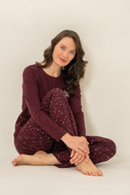 Arnetta Kadın Shine Bright Little Star Mor Uzun Kol Pijama Takım AR3775-S-V1