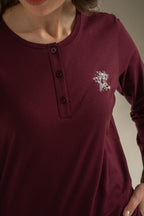 Arnetta Kadın Shine Bright Little Star Mor Uzun Kol Pijama Takım AR3775-S-V1