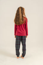 Arnetta Let It Snow Anne Kız Bordo Uzun Kol Pijama Takım AR3730-A-V1