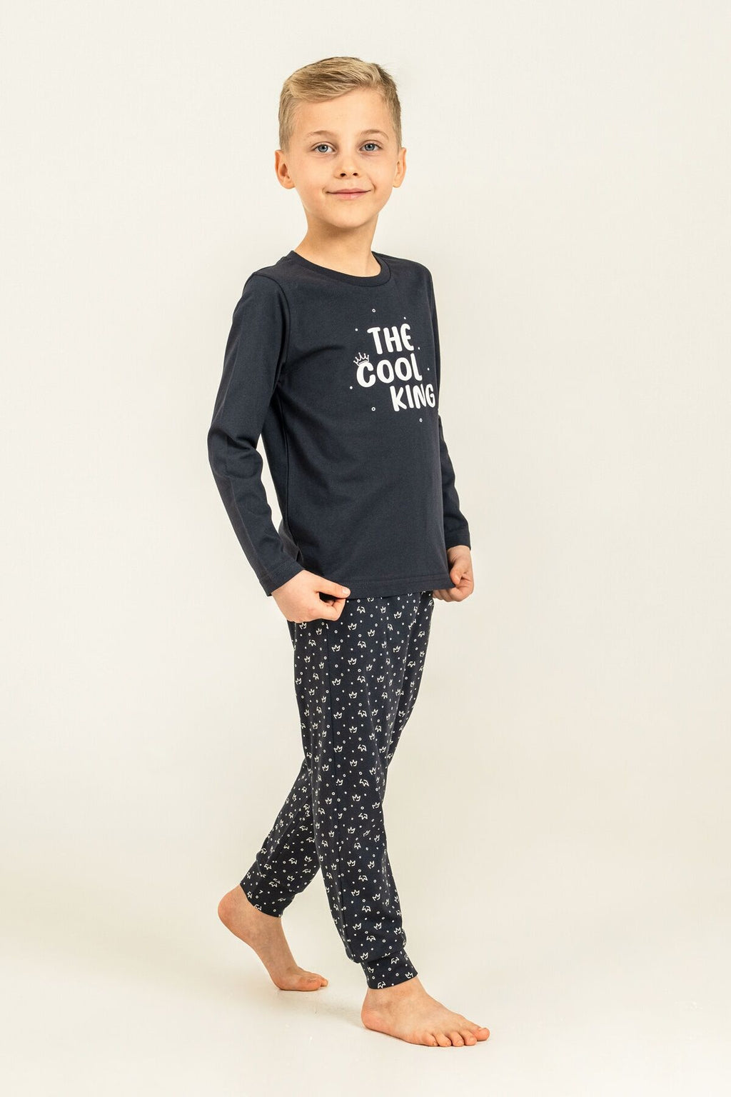 Arnetta The Cool King Baba Oğul Lacivert Uzun Kol Pijama Takım AR3821-A-V1
