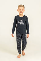 Arnetta The Cool King Baba Oğul Lacivert Uzun Kol Pijama Takım AR3821-A-V1