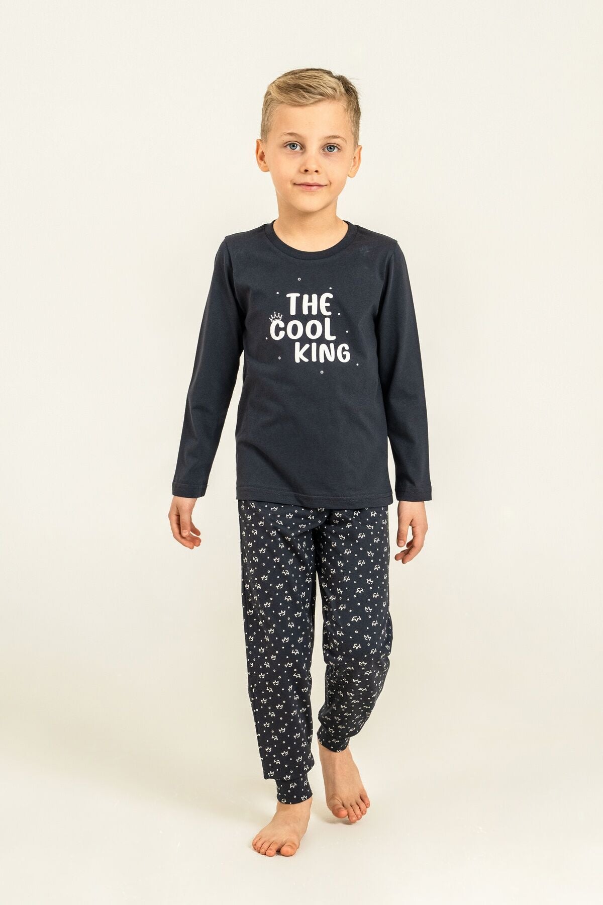 Arnetta The Cool King Baba Oğul Lacivert Uzun Kol Pijama Takım AR3821-A-V1