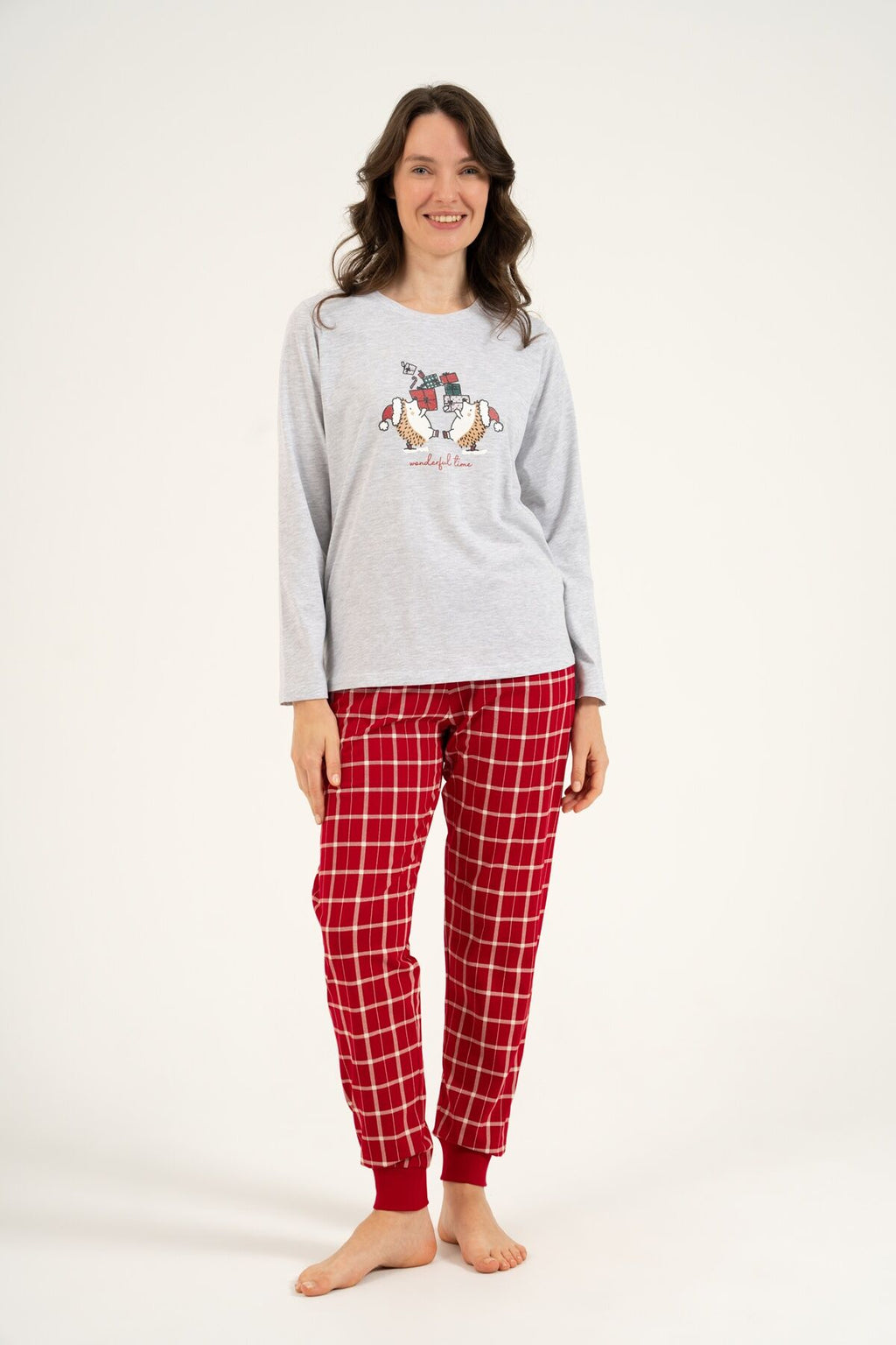 Arnetta Wonderful Time Anne Kız Gri Uzun Kol Pijama Takım AR3733-A-V1