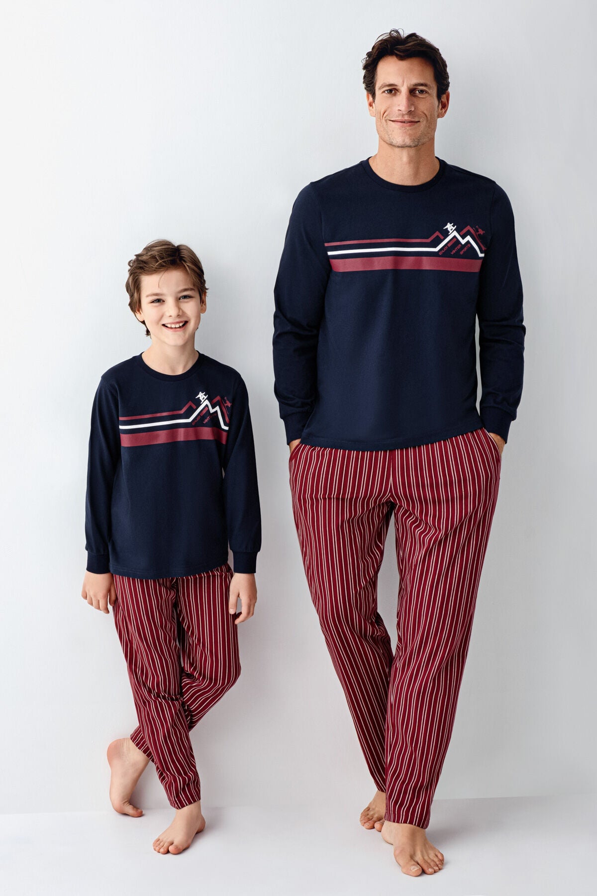 Rolypoly Erkek Çocuk Kışlık Regular Fit Lacivert Pijama Takımı RP3648-C-V2 Ürün ikincil görseli