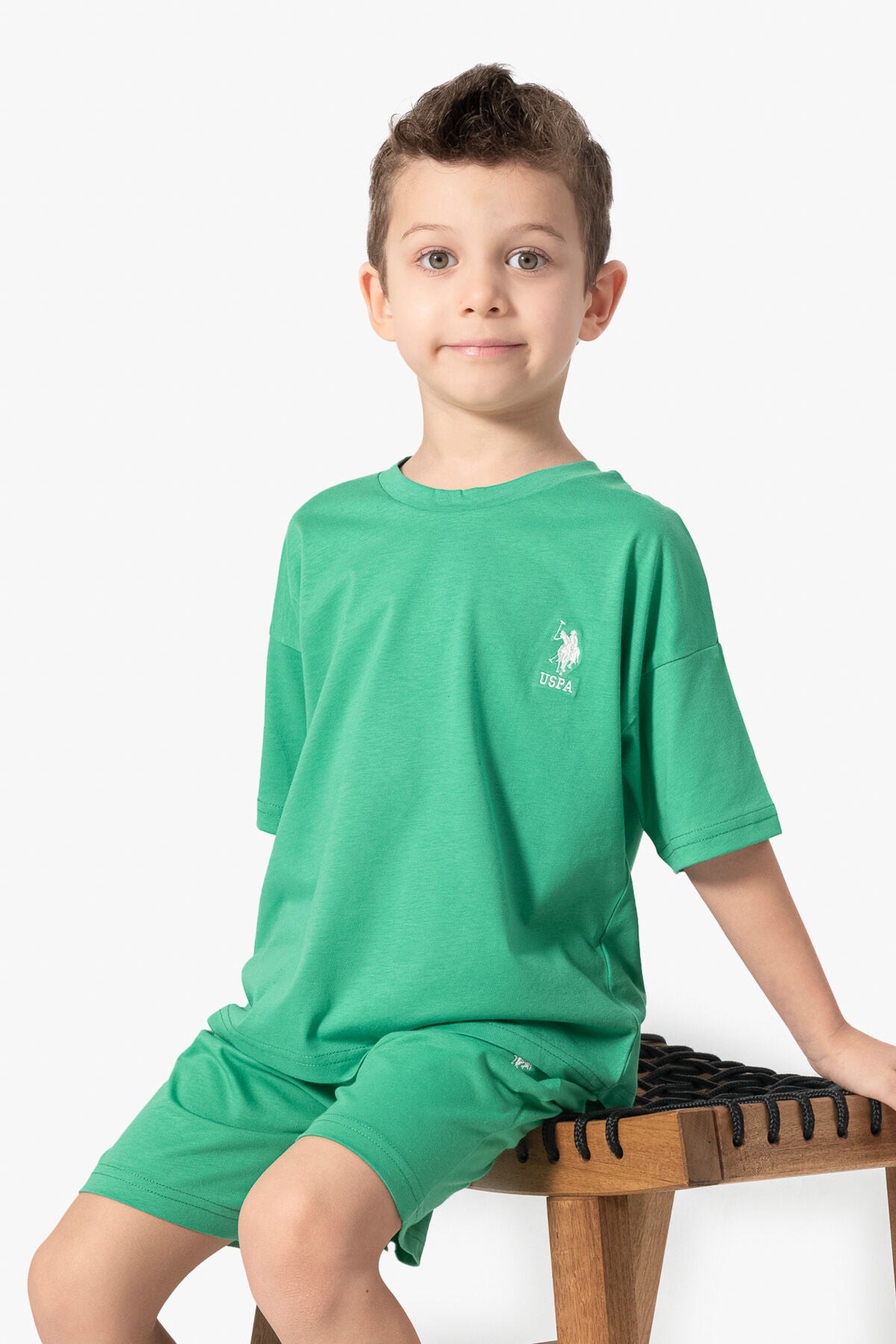 U.S. Polo Assn. Erkek Çocuk Kahverengi Bermuda Takım Ürün ikincil görseli