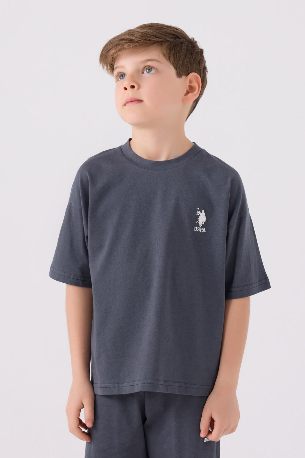 U.S. Polo Assn Erkek Çocuk Füme  Bermuda Takımı