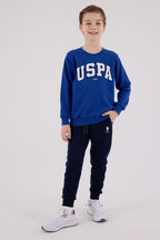 U.S. Polo Assn. Erkek Çocuk Kışlık Regular Fit Mavi Eşofman Takımı US2227-C-V3