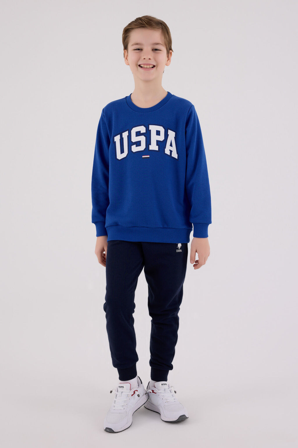 U.S. Polo Assn. Erkek Çocuk Kışlık Regular Fit Mavi Eşofman Takımı US2227-C-V3