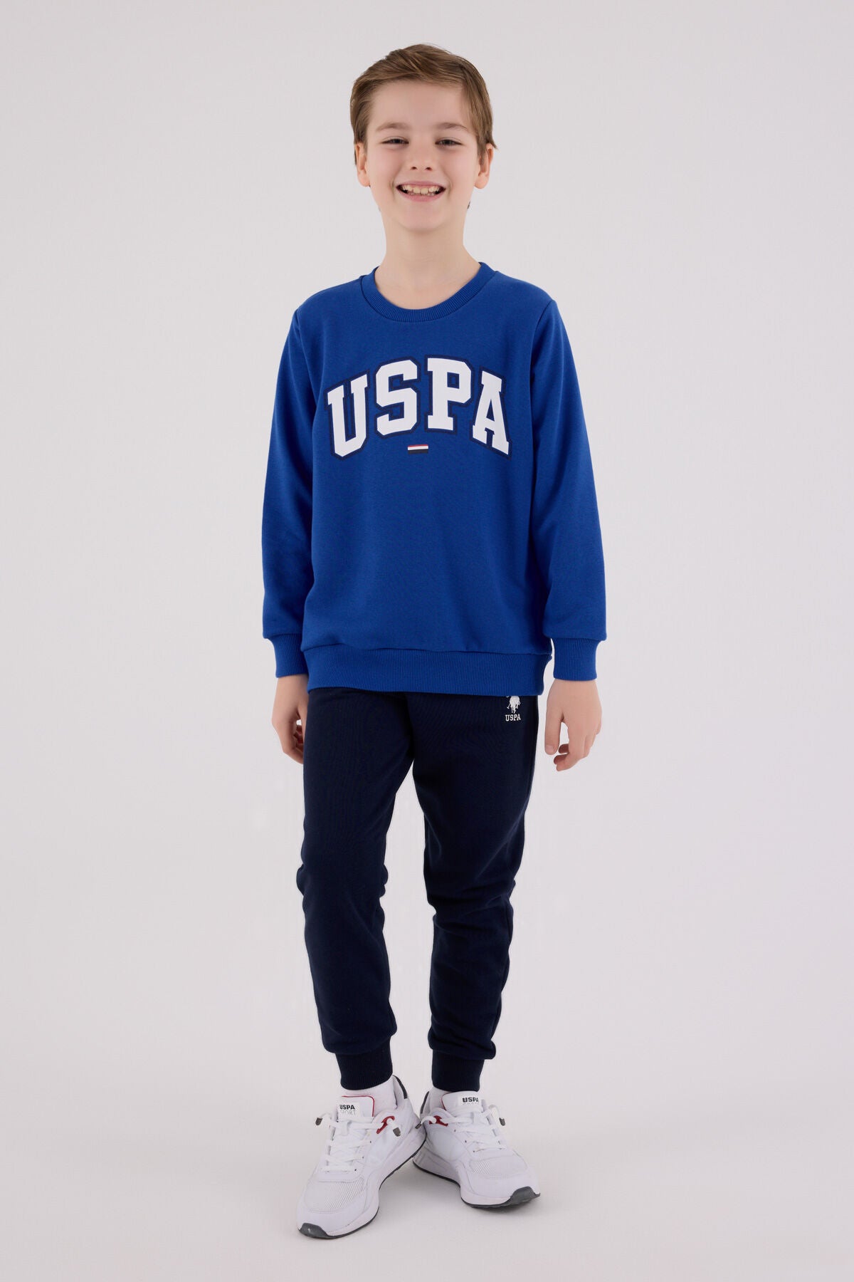 U.S. Polo Assn. Erkek Çocuk Kışlık Regular Fit Mavi Eşofman Takımı US2227-C-V3