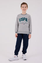 U.S. Polo Assn. Erkek Çocuk Kışlık Regular Fit Gri Eşofman Takımı US2223-C-V2