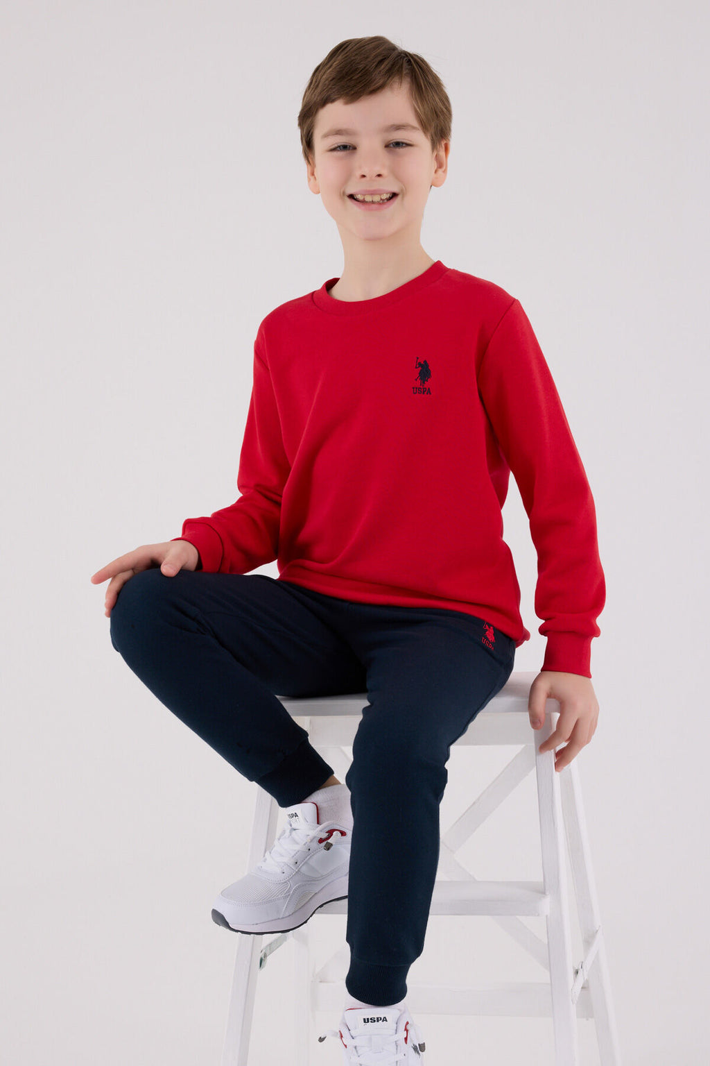 U.S. Polo Assn. Erkek Çocuk Kışlık Regular Fit Kırmızı Eşofman Takımı US2208-C-V1