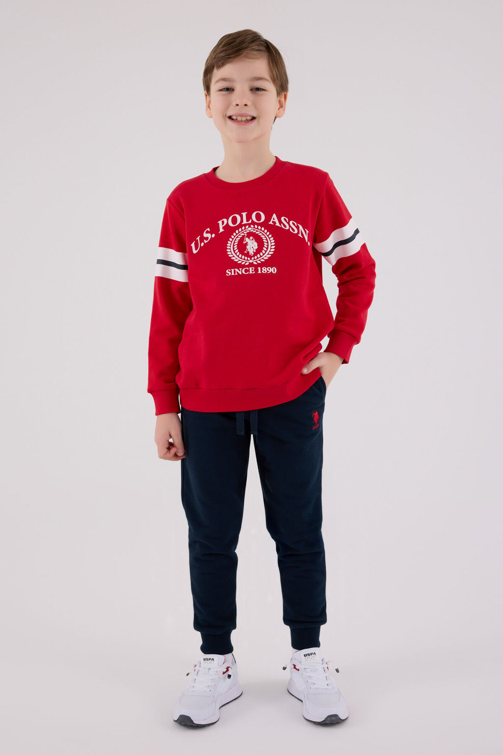 U.S. Polo Assn. Erkek Çocuk Kışlık Regular Fit Kırmızı Eşofman Takımı US2201-C-V1