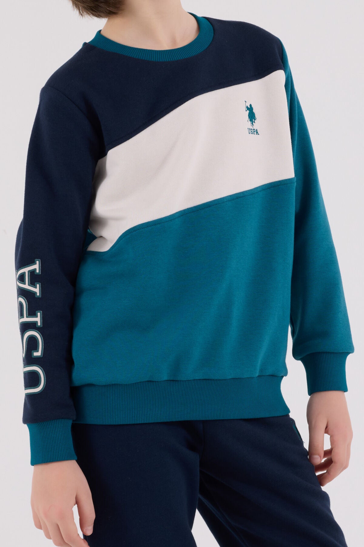 U.S. Polo Assn. Erkek Çocuk Kışlık Regular Fit Yeşil Eşofman Takımı US2224-C-V2