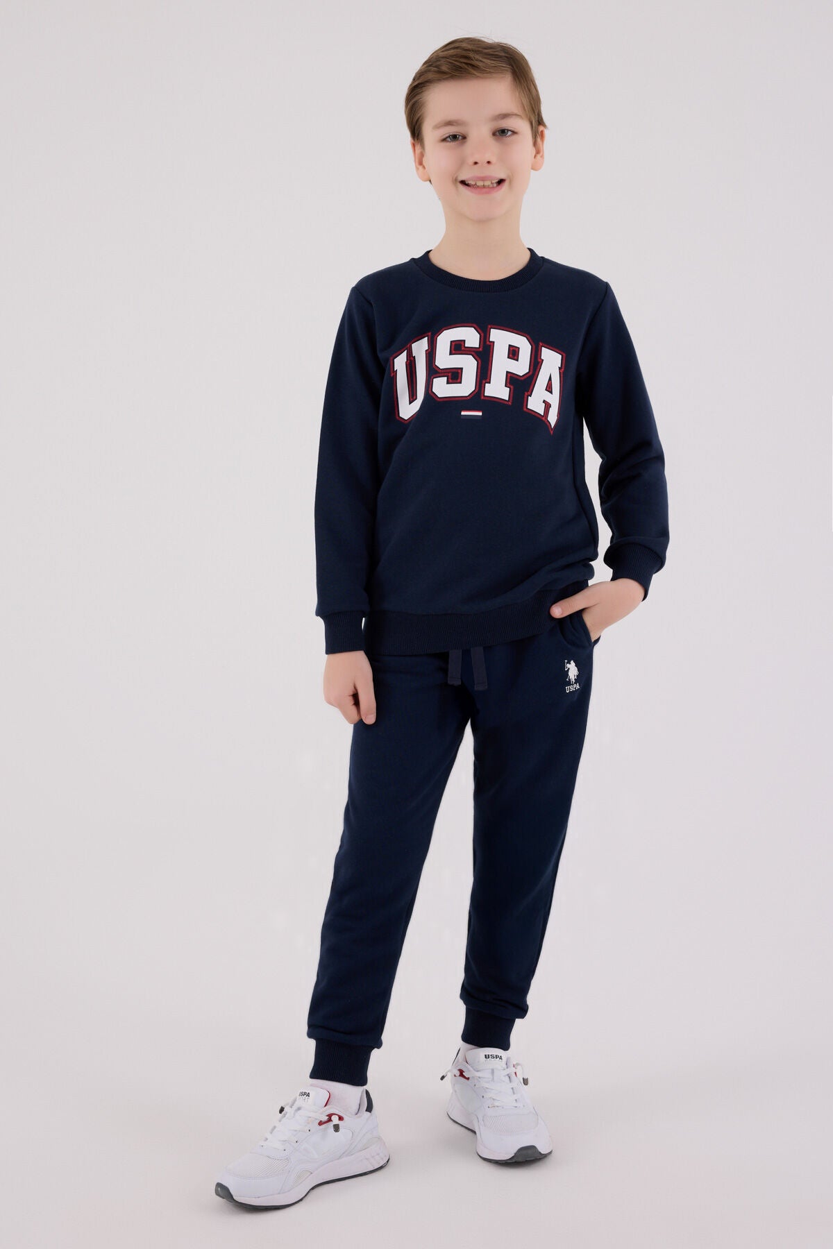 U.S. Polo Assn. Erkek Çocuk Kışlık Regular Fit Lacivert Eşofman Takımı US2227-C-V1 Ürün ana görseli