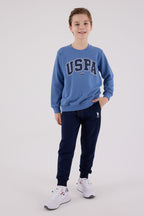 U.S. Polo Assn. Erkek Çocuk Kışlık Regular Fit Mavi Eşofman Takımı US2227-C-V5