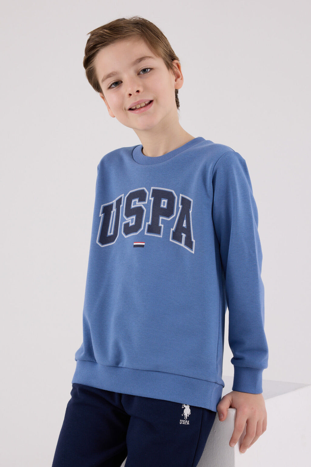 U.S. Polo Assn. Erkek Çocuk Kışlık Regular Fit Mavi Eşofman Takımı US2227-C-V5