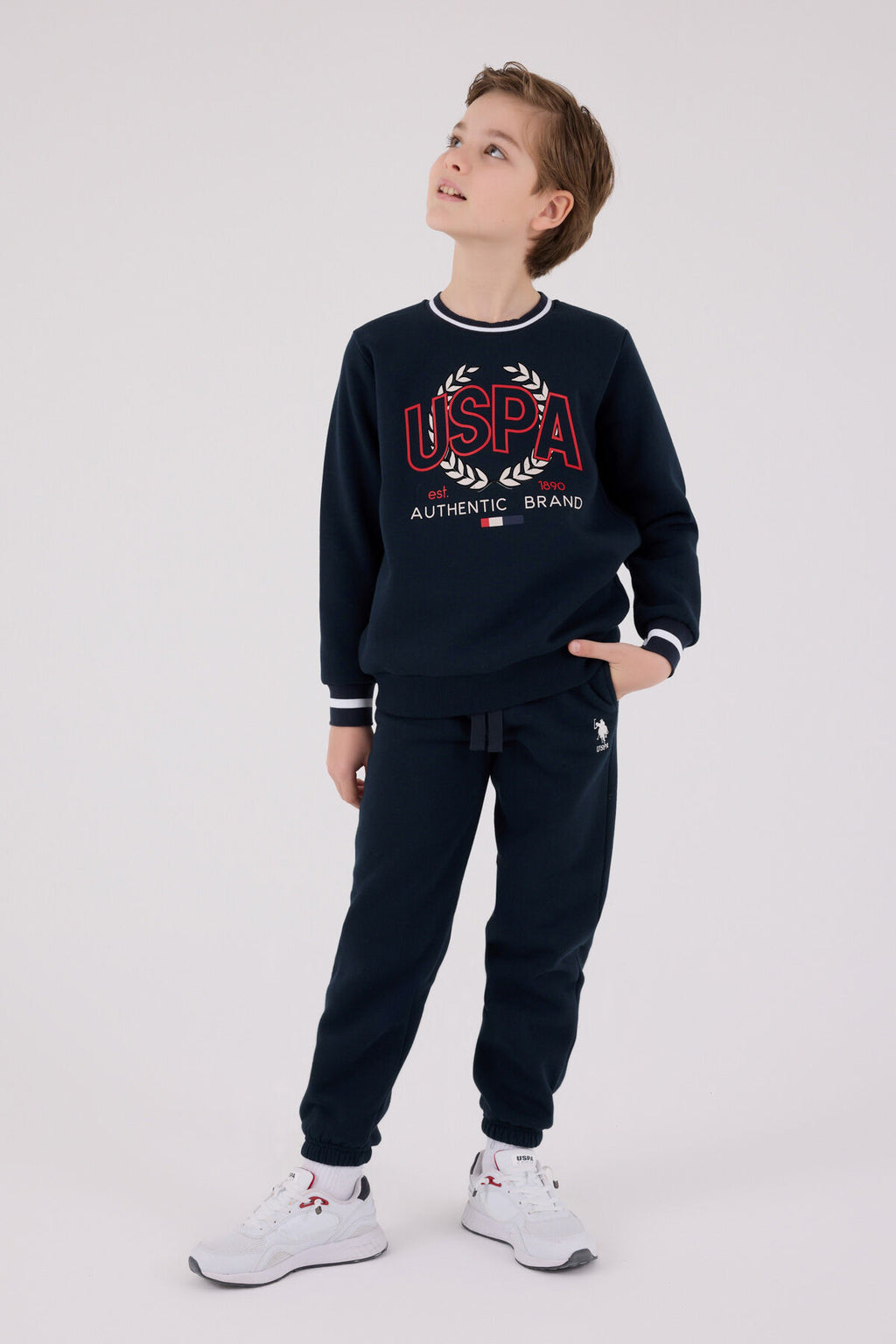 U.S. Polo Assn. Erkek Çocuk Kışlık Regular Fit Lacivert Eşofman Takımı US2223-C-V1