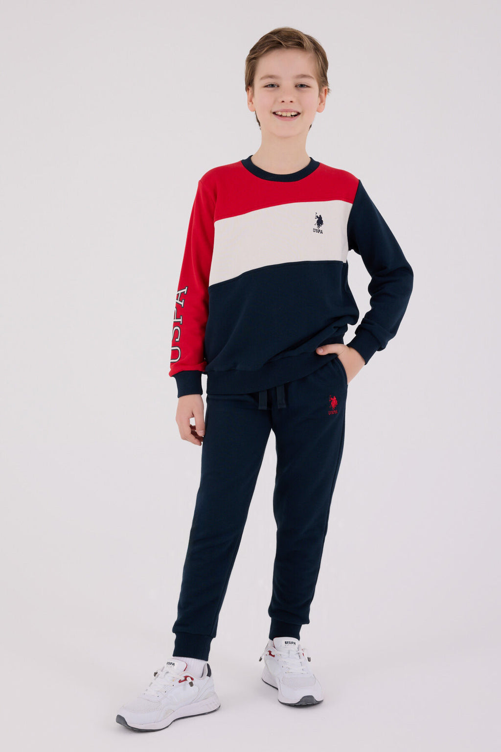 U.S. Polo Assn. Erkek Çocuk Kışlık Regular Fit Lacivert Eşofman Takımı US2224-C-V1