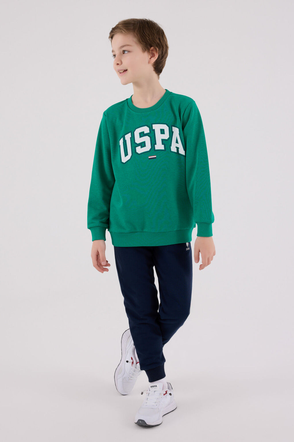 U.S. Polo Assn. Erkek Çocuk Kışlık Regular Fit Yeşil Eşofman Takımı US2227-C-V4