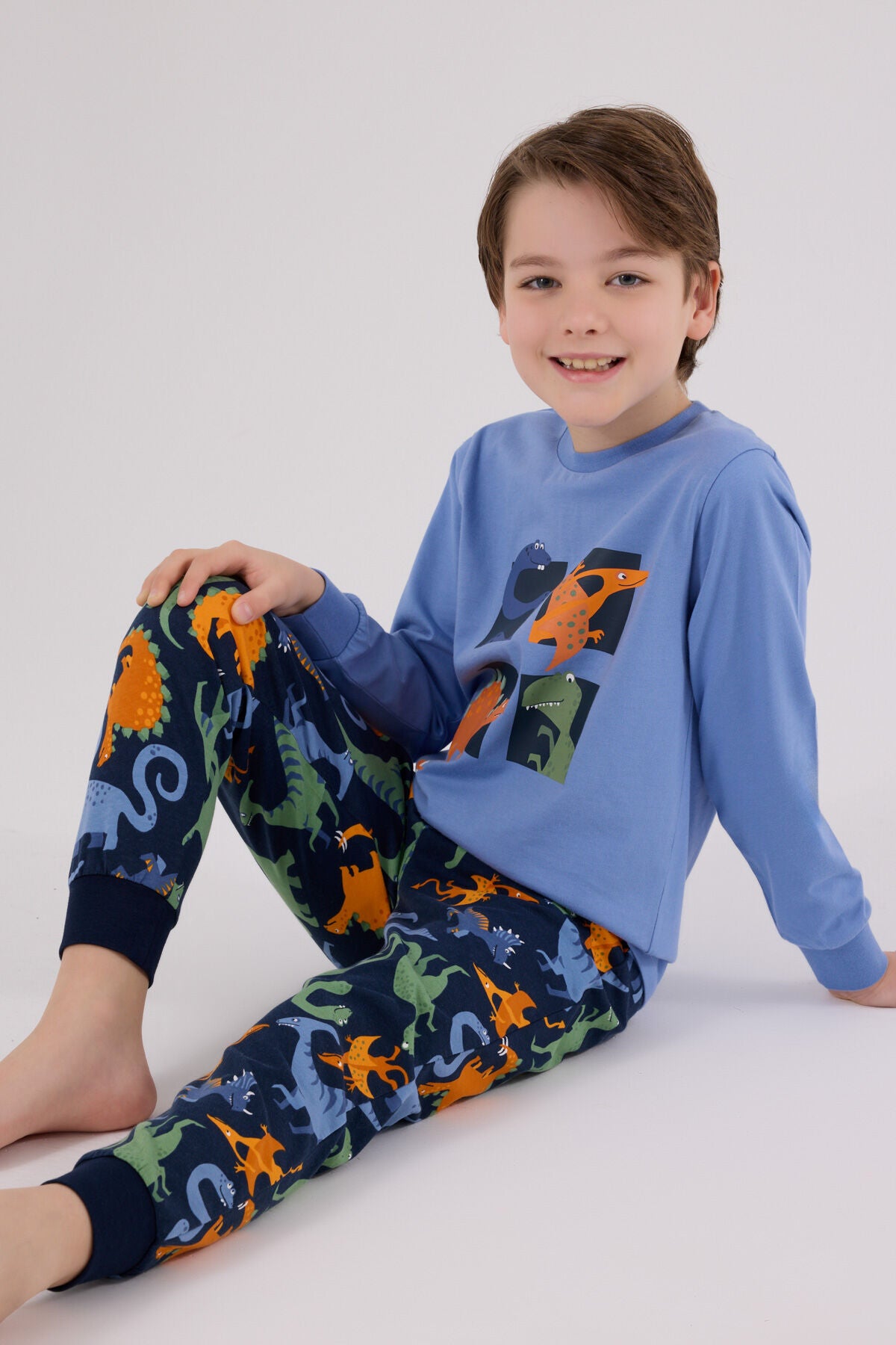 Rolypoly Erkek Çocuk Kışlık Regular Fit Mavi Pijama Takımı RP3661-C-V1 Ürün ana görseli