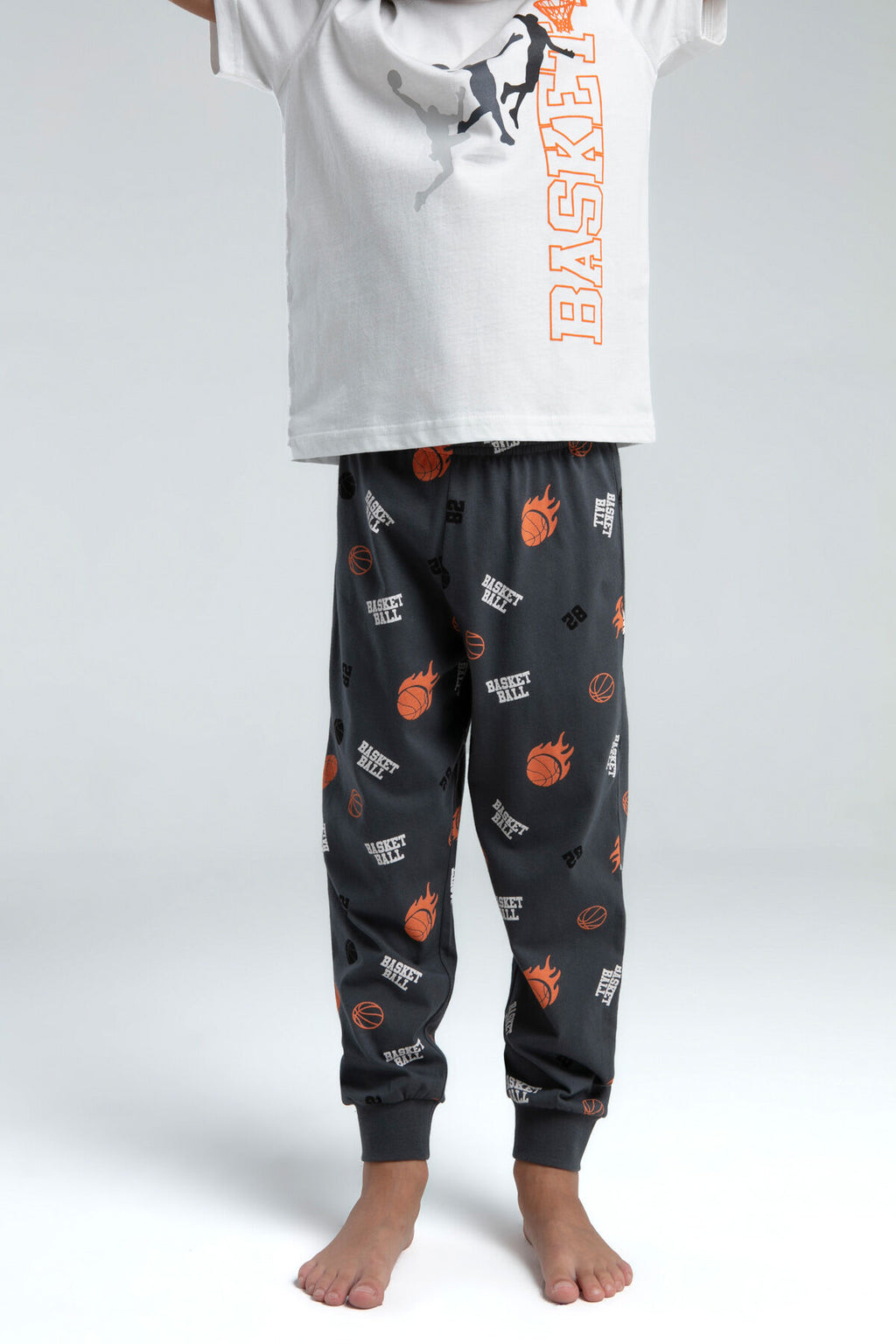 Erkek Çocuk Beyaz Kısa Kol Pijama Takım