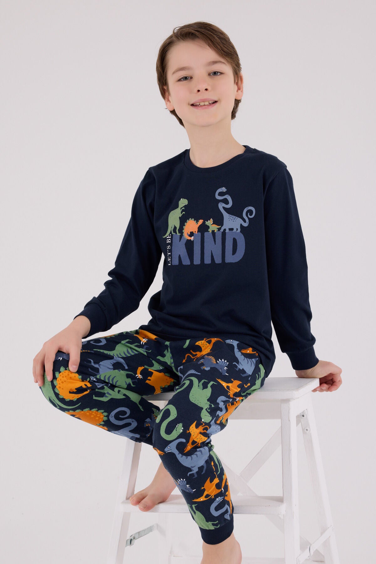 Rolypoly Erkek Çocuk Kışlık Regular Fit Lacivert Pijama Takımı RP3660-C-V1 Ürün ana görseli