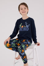 Rolypoly Erkek Çocuk Kışlık Regular Fit Lacivert Pijama Takımı RP3660-C-V1