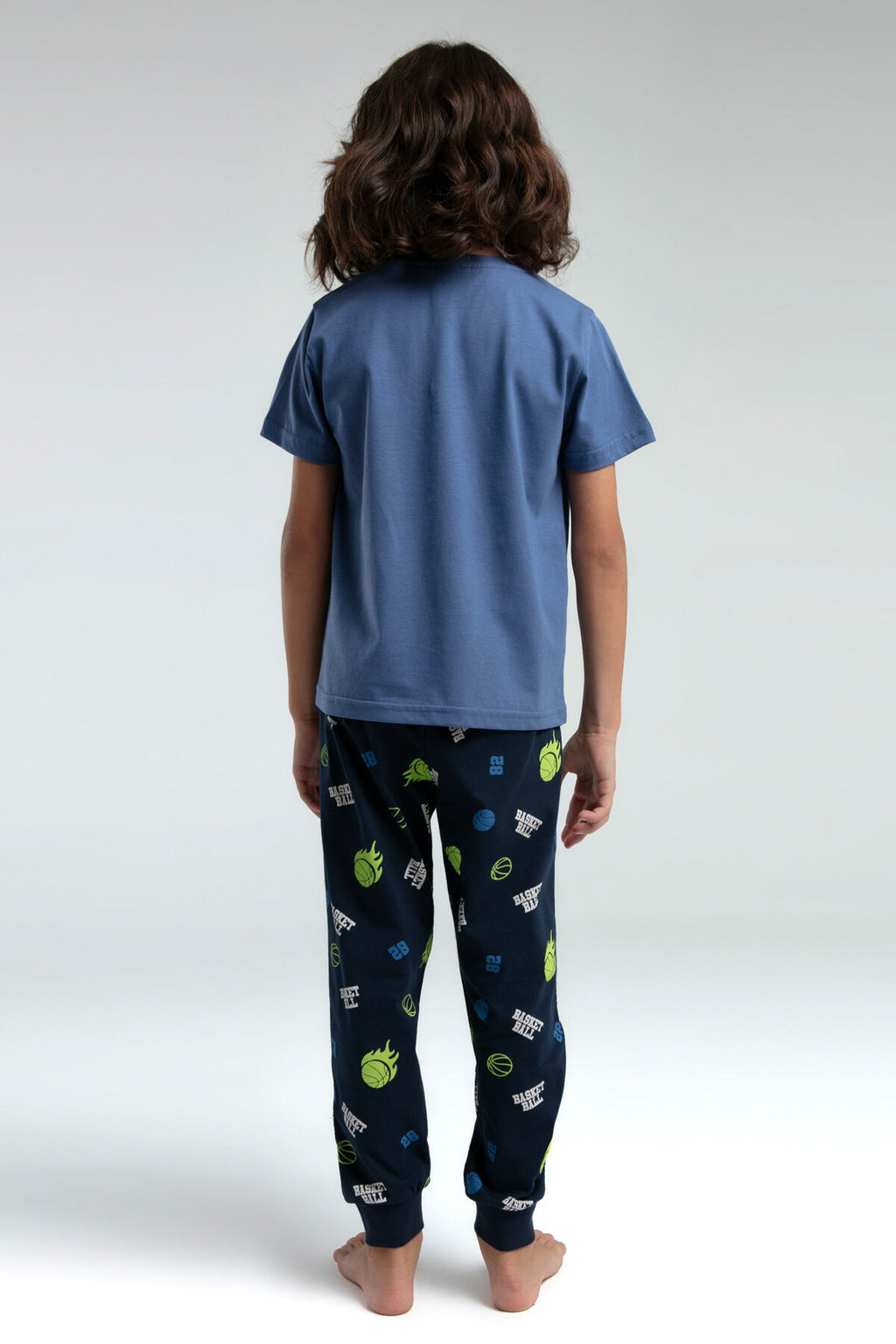 Erkek Çocuk Yeşil Kısa Kol Pijama Takım