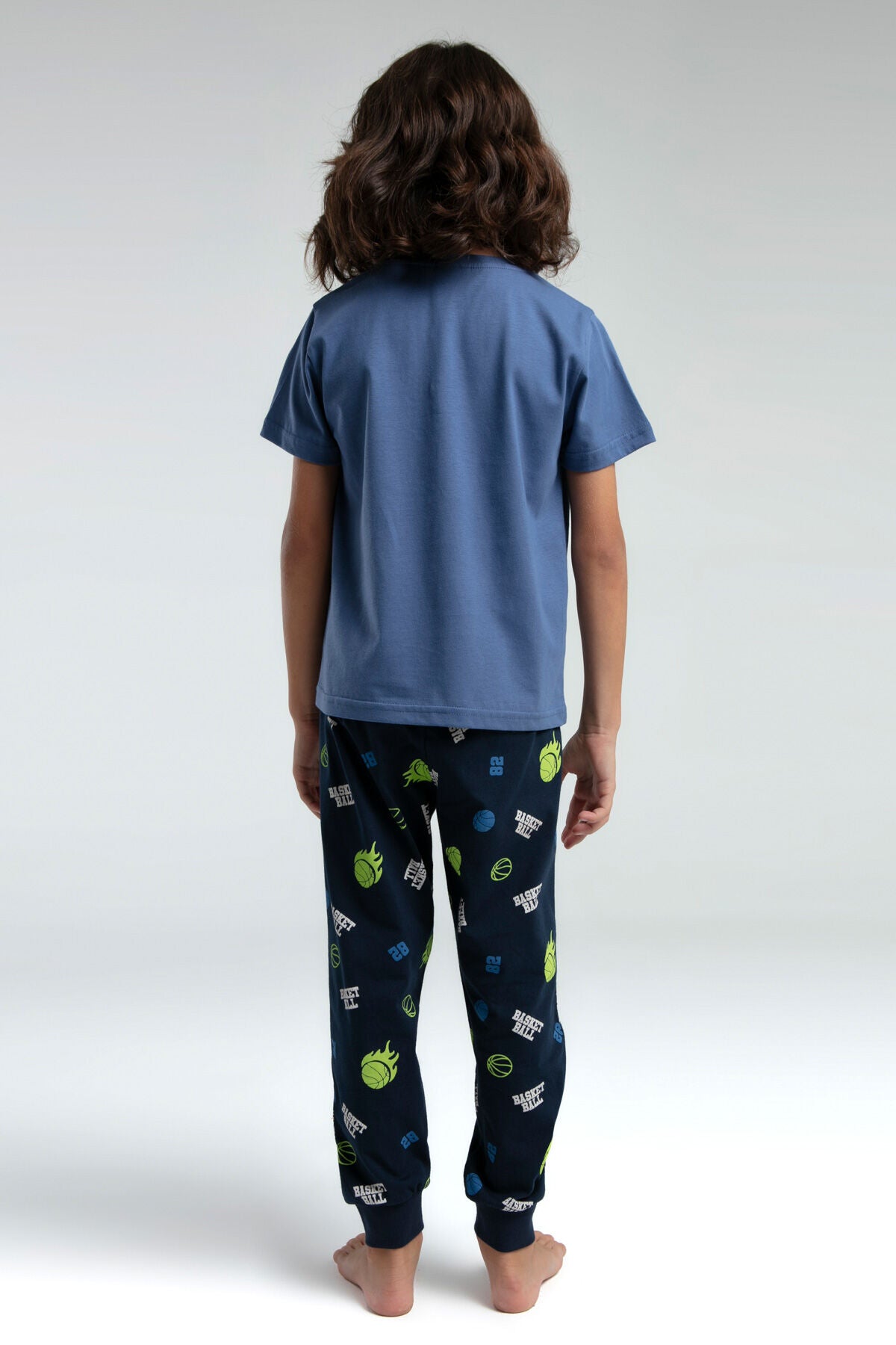 Erkek Çocuk Yeşil Kısa Kol Pijama Takım