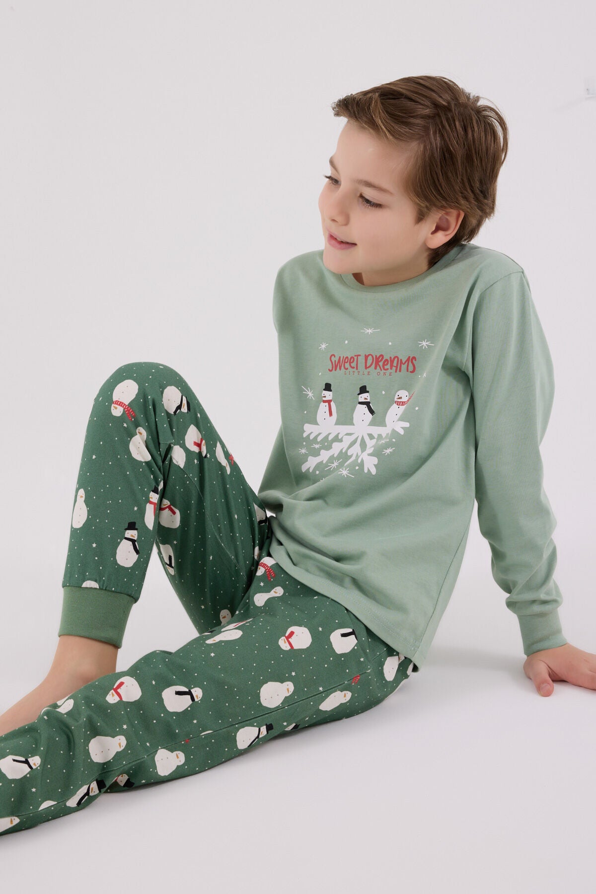 Rolypoly Erkek Çocuk Kýþlýk Regular Fit Yeþil Pijama Takýmý RP3681-C-V2 Ürün ikincil görseli