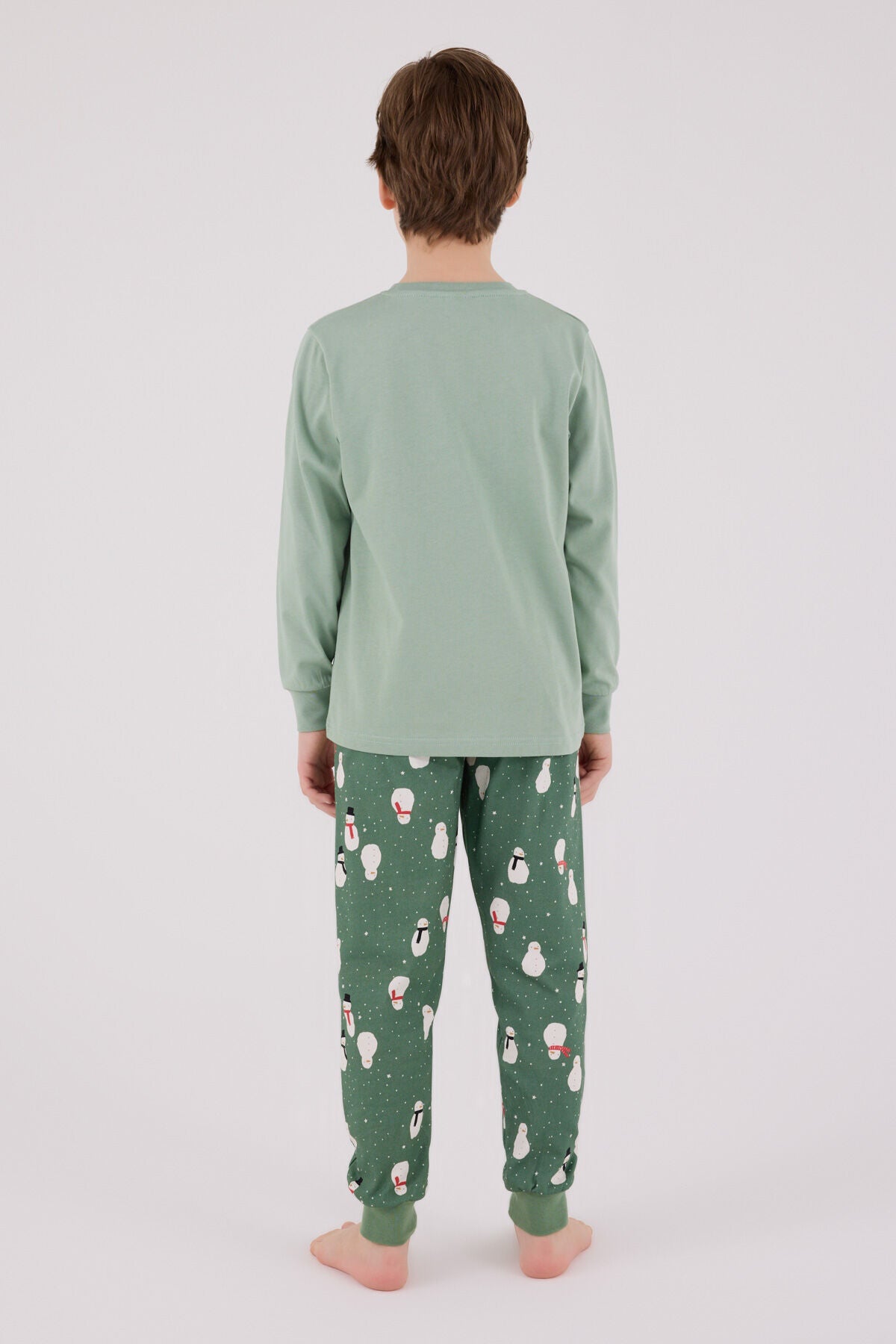 Rolypoly Erkek Çocuk Kýþlýk Regular Fit Yeþil Pijama Takýmý RP3681-C-V2