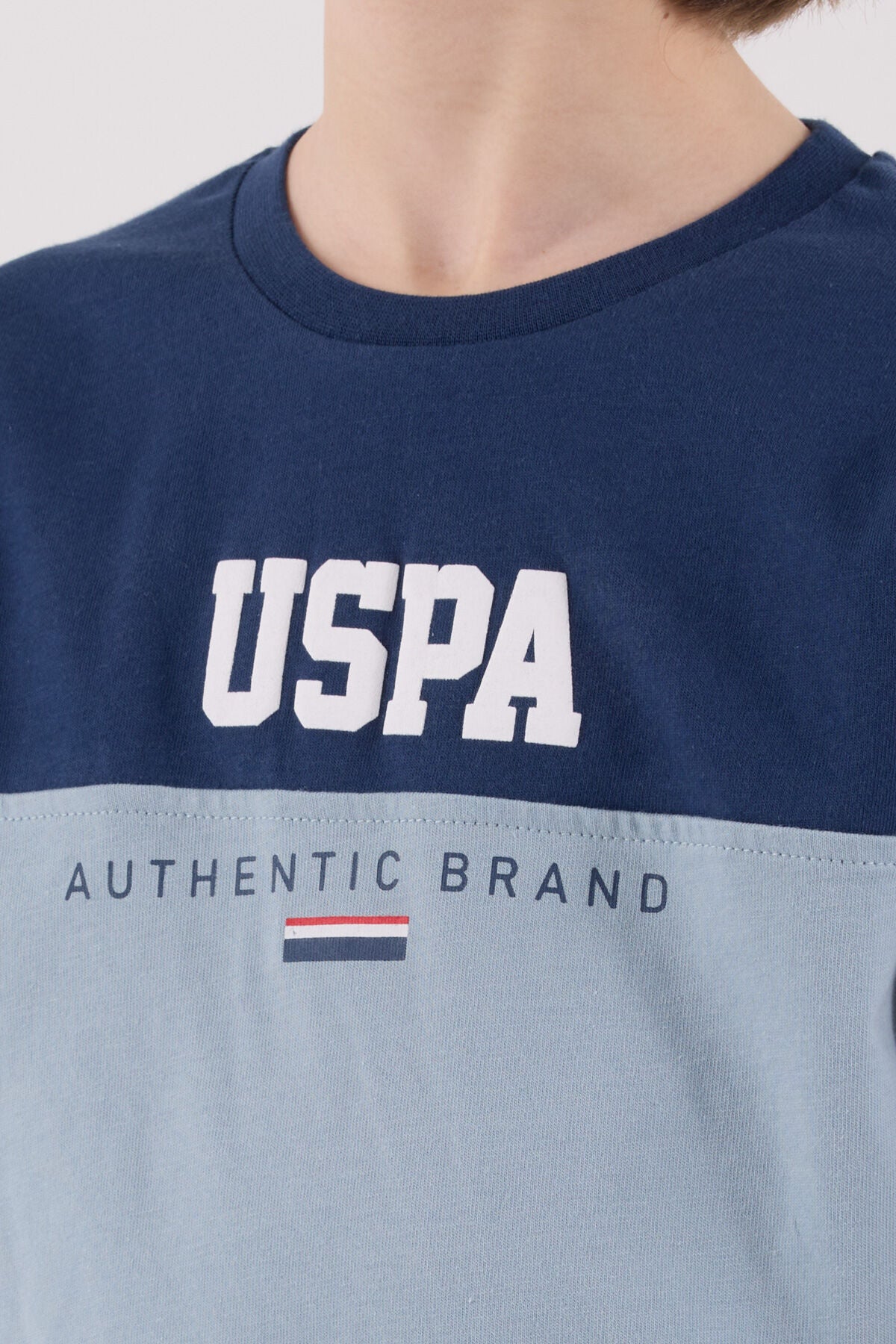 U.S. Polo Assn. Erkek Çocuk Bisiklet Yaka Pigment Baskılı Kışlık Regular Fit Mavi Pijama Takımı US2220-C-V2